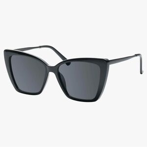 Mosanana Women’s Oversized Cat Eye Black Sunglasses